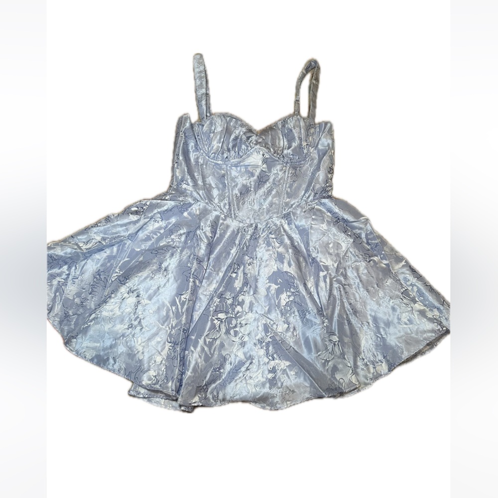 Windsor Light Blue Mini Dress - Picture 2 of 11